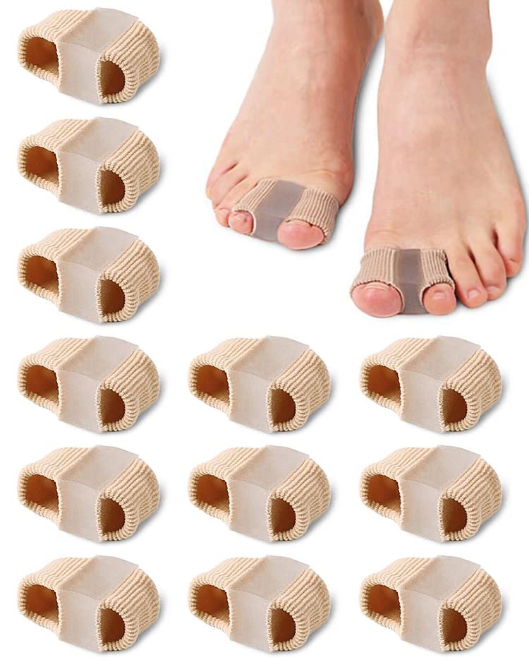Golbylicc Bunion Toe Separators for Overlapping Toes Women Men, Gel Toe Spacers Bunion Corrector with 2 Loops for feet, Hammer Toe Straightener (2PC)