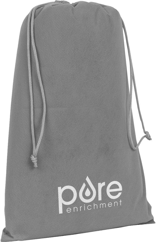 Pure Enrichment® PureRelief® XL Heating Pad - 12" x 24" Electric Heating Pad for Back Pain & Cramps, 6 Heat Settings, Soft Machine Wash Fabric, Auto-Off & Moist Heat (Charcoal Gray)