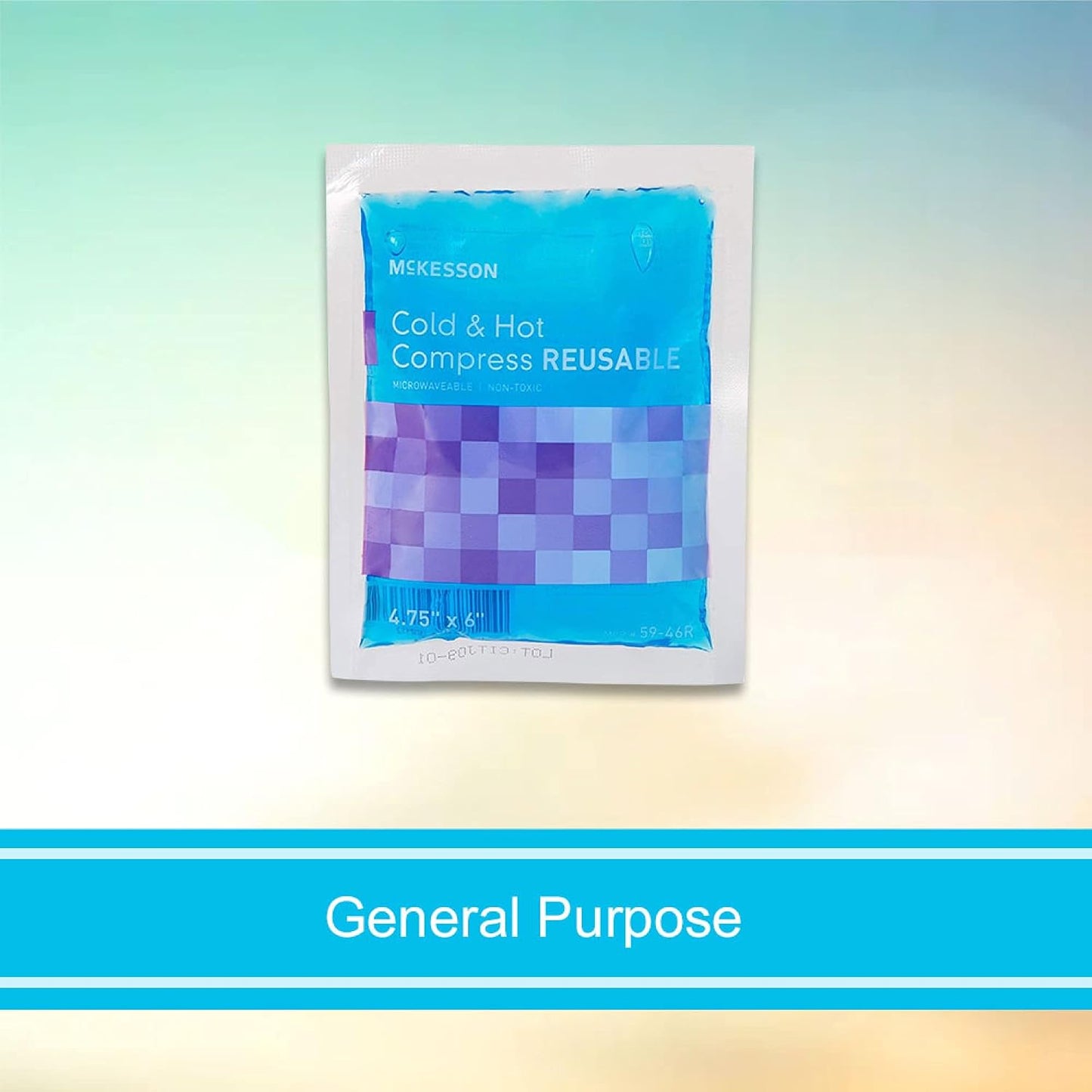 McKesson Cold and Hot Compress Reusable [24 Pack] Gel Ice Hot Packs for Injuries, 6.75 in x 10.5 in