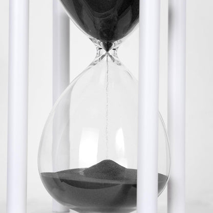 BELLAWARE Hourglass Timer with Red Sand, 60 Minute Wooden Sand Timer | Creative Handcraft Decoration