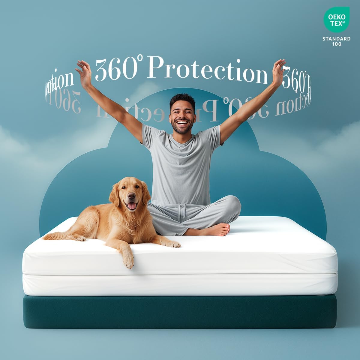 Utopia Bedding Mattress Protector Zippered Twin XL Size, 100% Waterproof Bed Bug and Dust Mite Proof Mattress Encasement, Absorbent 6 Sided Mattress Cover