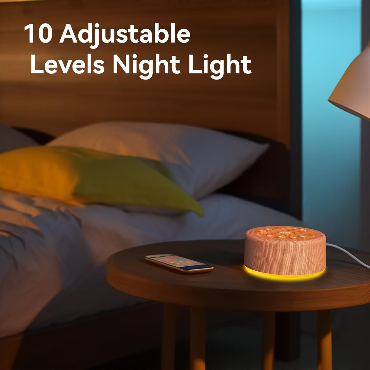 Sound Machine Night Light White Noise Brown Noise Machine 30 Non Looping Sounds 12 Lights 5 Timers 36 Adjustable Volume Memory Function Sleep Sounds Machine for Baby Kids Adult & Home Office Travel
