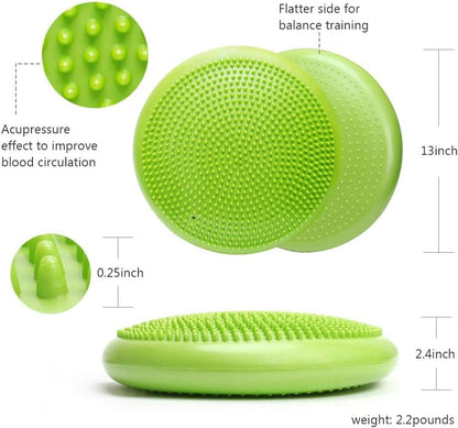 WIWAPLE Wiggle Seat, Inflatable Stability Balance Disc Wobble Cushion, Balance Disc Wiggle Seat, Flexible Seating Classroom with Free Air Pump Sensory Kids (Office & Home & School)