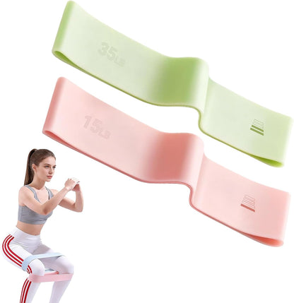 Resistance Bands for Working Out - 2/3/4 Pack Elastic Loop Exercise Band Set 15 25 35 50 lbs, Strength Training Stretching Home Gym Workout Bands for Pilates Yoga Leg Glute Arm Workout for Women Men