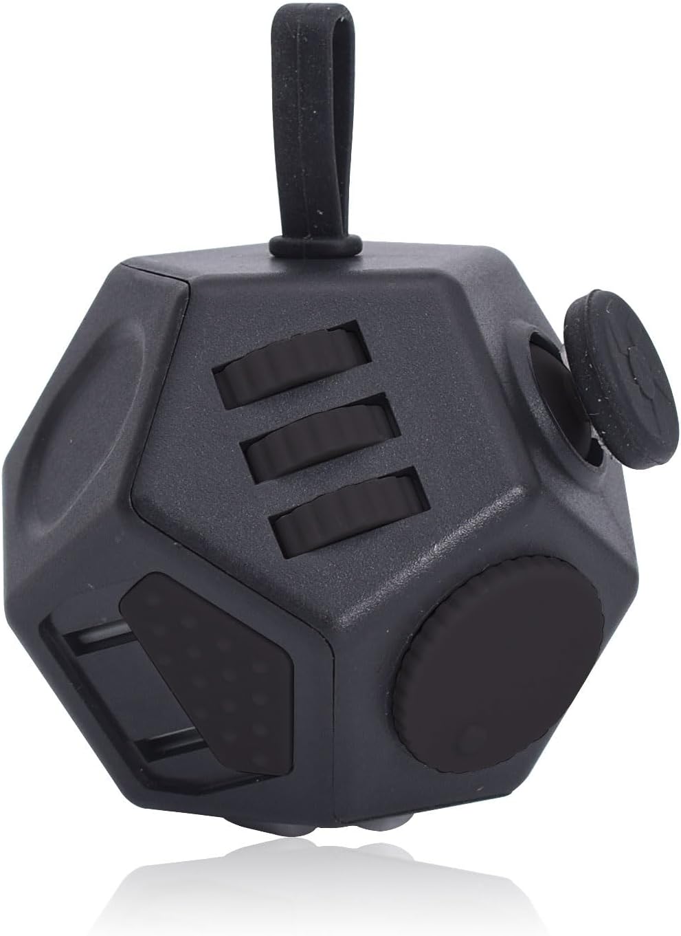 UOOEFUN Small Fidget Toys,12 Sided Fidget Toys,Mini Cube Toys Relief Stress,Autism and Anxiety Depression Anti for Kids Adults Improve Focus (Grey)