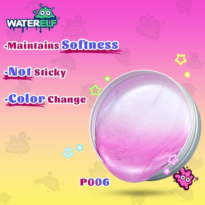 WATERELF Galaxy Putty Slime for Kids - Children's Day Gift, Fidget Sensory Artistic Therapy Putty Toys for Boys Girls Adults, Stress Relief Non-Sticky, 3.11 Inch 3.2 Oz – Golden/Red
