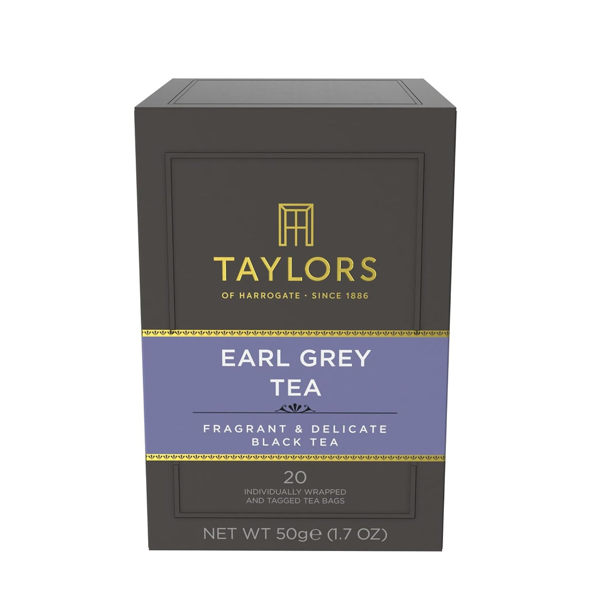 Taylors of Harrogate Earl Grey Black Tea Bags, 20ct (Pack of 1)