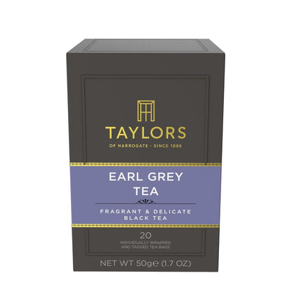 Taylors of Harrogate Earl Grey Black Tea Bags, 20ct (Pack of 1)