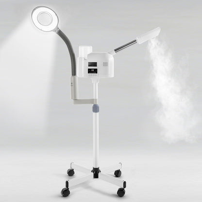 Artist hand Facial Steamer Professional 3 in 1 Hot and Cold Facial Steamer with 5X LED Magnifying Lamp, Esthetician Face Steamer Fast Heating for Beauty Salon Spa Home Use
