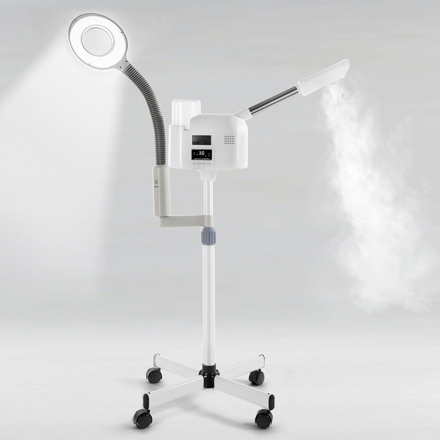 Artist hand Professional Facial Steamer with 5X LED Magnifying Lamp 3 in 1