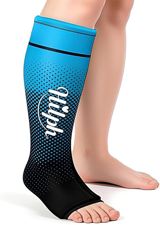 Hilph Full Calf & Foot Ice Pack Wrap, Extended Leg to Foot Ice Cold Sock
