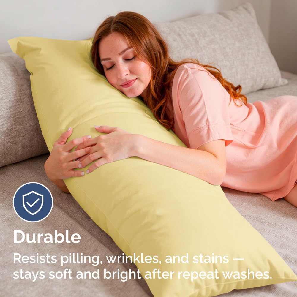 Standard Pillow Cases Set of 10 - Ultra Soft Hotel Quality Pillowcase Covers - Comfy, Cozy & Wrinkle Free - Shrink, Stain and Fade Resistant - Machine Washable Pillow Protectors - 10 Pcs Set - White - Colors B