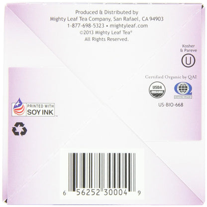 Mighty Leaf Earl Grey Black Tea 45 Pouches Premium Earl Grey Black Tea