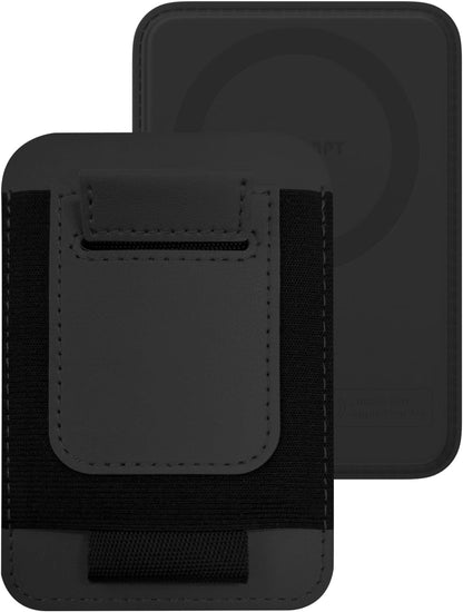for MagSafe Wallet Works with Apple Find My, 5-Card RFID Holder with Pop-Up Strap, Strong Magnetic Wallet for iPhone 17/16/15/14/13/12 Pro Max Air Plus, Wireless Charging, Black