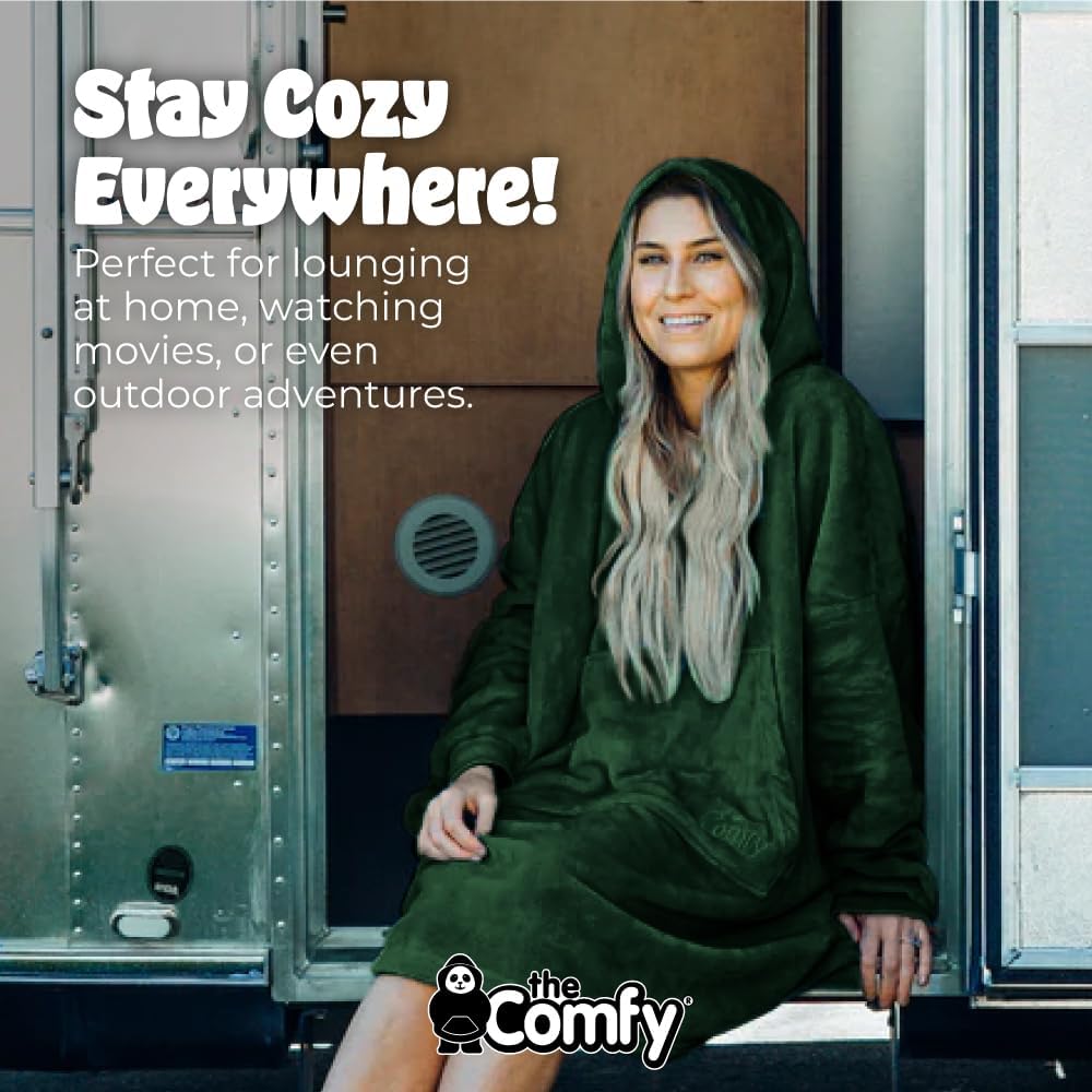 THE COMFY Dream | From Shark Tank | Patented | No Sherpa | Light Wearable Blanket Hoodie | Gift for Women & Men | One Size