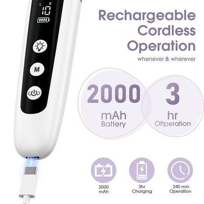 Cordless Electric Nail File Set, Professional Manicure Pedicure Kit with Memory Modes, 10 Speed Portable Nail Drill Machine, Pedicure Tools for feet, Hand Foot Care Tool for Thick Nail Toenail Cuticle