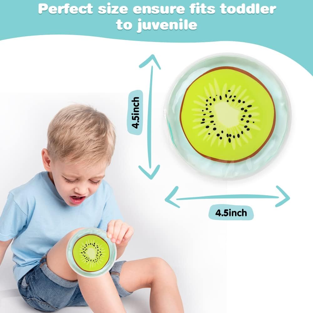 Hilph Kids Ice Packs for Boo Boos - FSA Eligible HSA, 3 Pack Gel Ice Packs for Toddlers & Children Injuries Reusable, Soft Small Hot & Cold Pack for Bumps, Bruises, Fever, Get Well Gifts