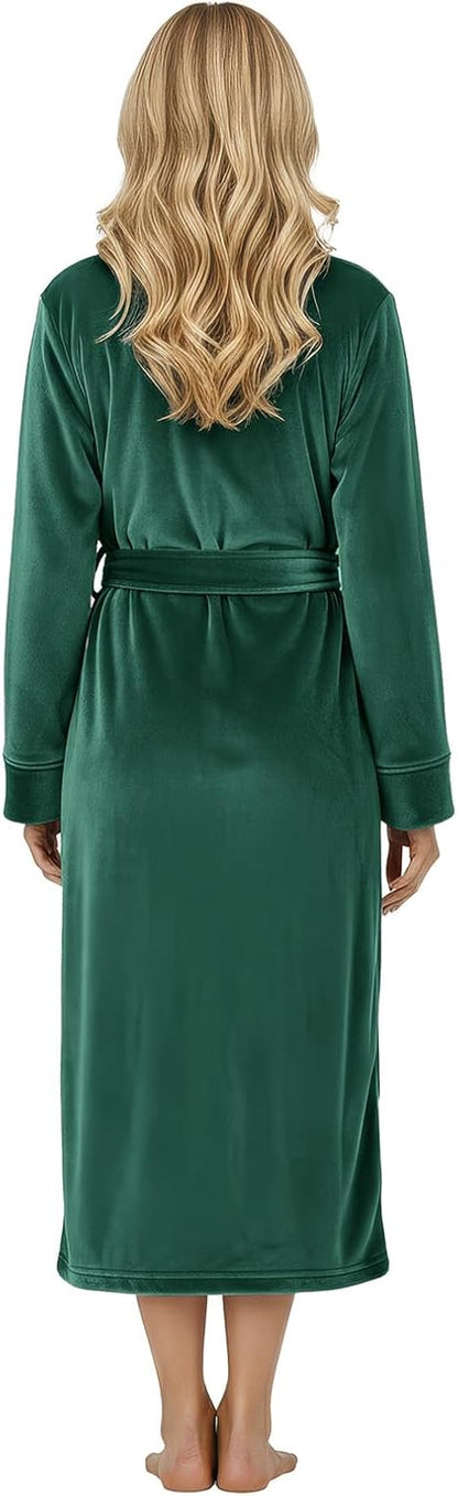 Premium Ultra Soft Robes for Women Plush Fleece Long Bathrobe