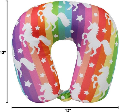 Cloudz Dual Comfort Microbead Airplane Travel Neck Pillow. Super Soft Cozy Plush Fabric on One Side, Cool Relaxing Spandex on The Other! Customize Your Comfort and Support at Home or On The Go!- Blue