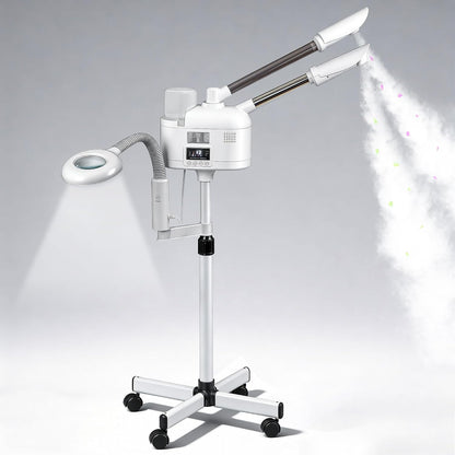 Nova Microdermabrasion Professional 2 in 1 Facial Steamer for Face Deep Cleaning Ozone Face Steamer with 5X Magnifying Lamp Hot Mist Function for Salon Spa Home Beauty Equipment