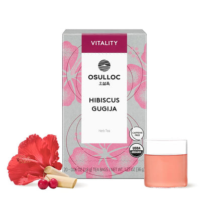 OSULLOC Hibiscus Gugija Herbal Tea with Goji Berry, 1.27 oz