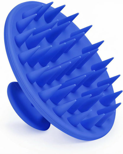 Meartchy Silicone Scalp Massager Shampoo Brush, Scalp Brush for Hair Growth & Dandruff Removal, Hair Scrubber Scalp Stimulator Exfoliator Brush with Soft Bristles for Wet Dry Scalp Care (Black)