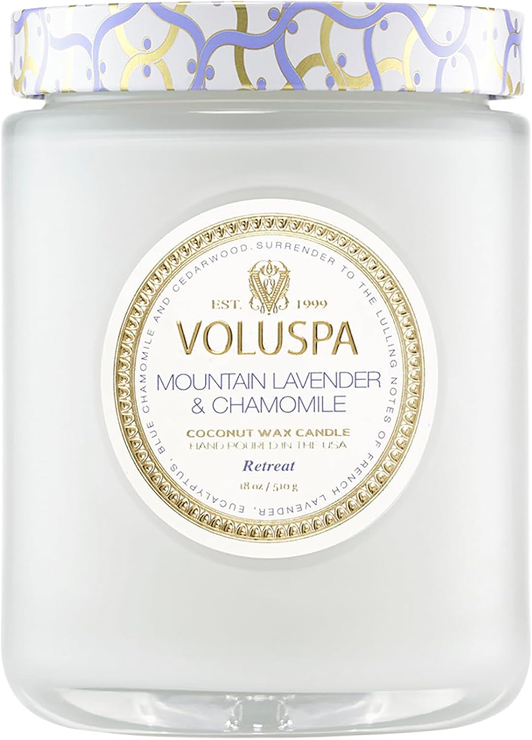 Voluspa Baltic Amber Candle, 18 oz, Coconut Wax Blend, Scented Candles for Home, 100 Hour Burn Time, Candle Jar