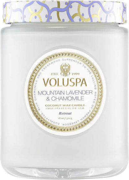 Voluspa Baltic Amber Candle, 18 oz, Coconut Wax Blend, Scented Candles for Home, 100 Hour Burn Time, Candle Jar