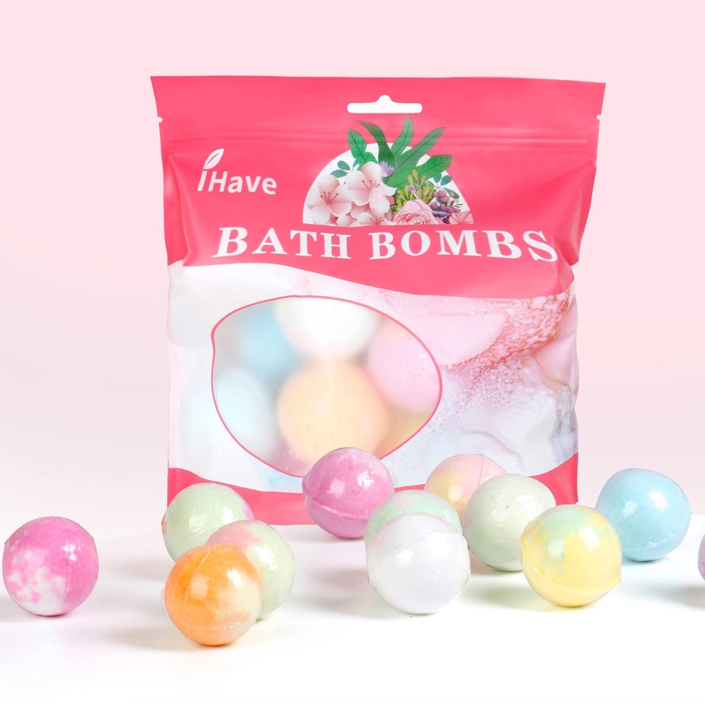 iHave Bath Bombs for Kids and Women, 12 Natural Handmade Bath Bomb Gift Set, Bubble Bath Bombs - Perfect Self Care Relaxing Spa Gifts for Women