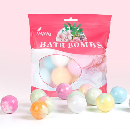 iHave Bath Bombs for Kids and Women, 12 Natural Handmade Bath Bomb Gift Set, Bubble Bath Bombs - Perfect Self Care Relaxing Spa Gifts for Women
