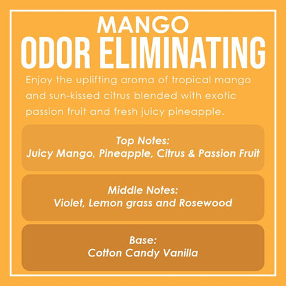 Vanilla Bean Odor Eliminating Highly Fragranced Candle - Eliminates 95% of Pet, Smoke, Food, and Other Smells Quickly - Up to 80 Hour Burn time - 12 Ounce Premium Soy Blend - Colors B