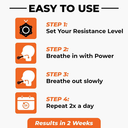 The Breather Fit - Lung Trainer for Athletes - Portable Breathing Exercise Device for Lungs - Respiratory Muscle Strengthener - Lung Exerciser Device - Breath Trainer - Coaching App Included