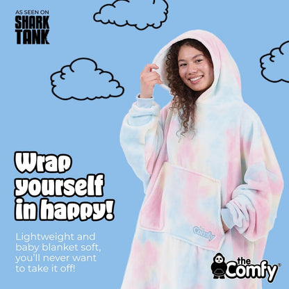 THE COMFY Dream | From Shark Tank | Patented | No Sherpa | Light Wearable Blanket Hoodie | Gift for Women & Men | One Size