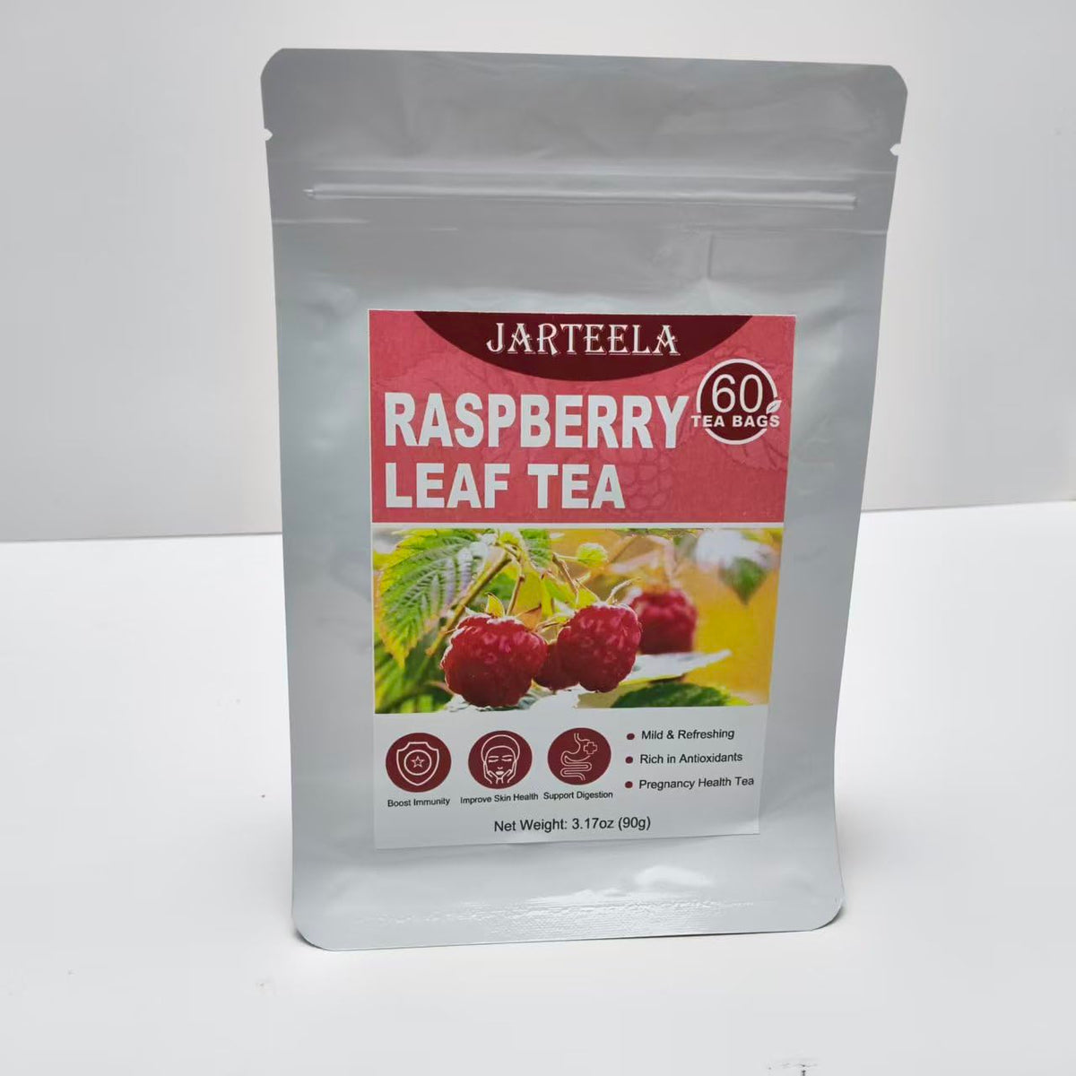 Jarteela - Raspberry Leaf Tea Bag, 60 Ct, Red Raspberry Leaf Herbal Tea