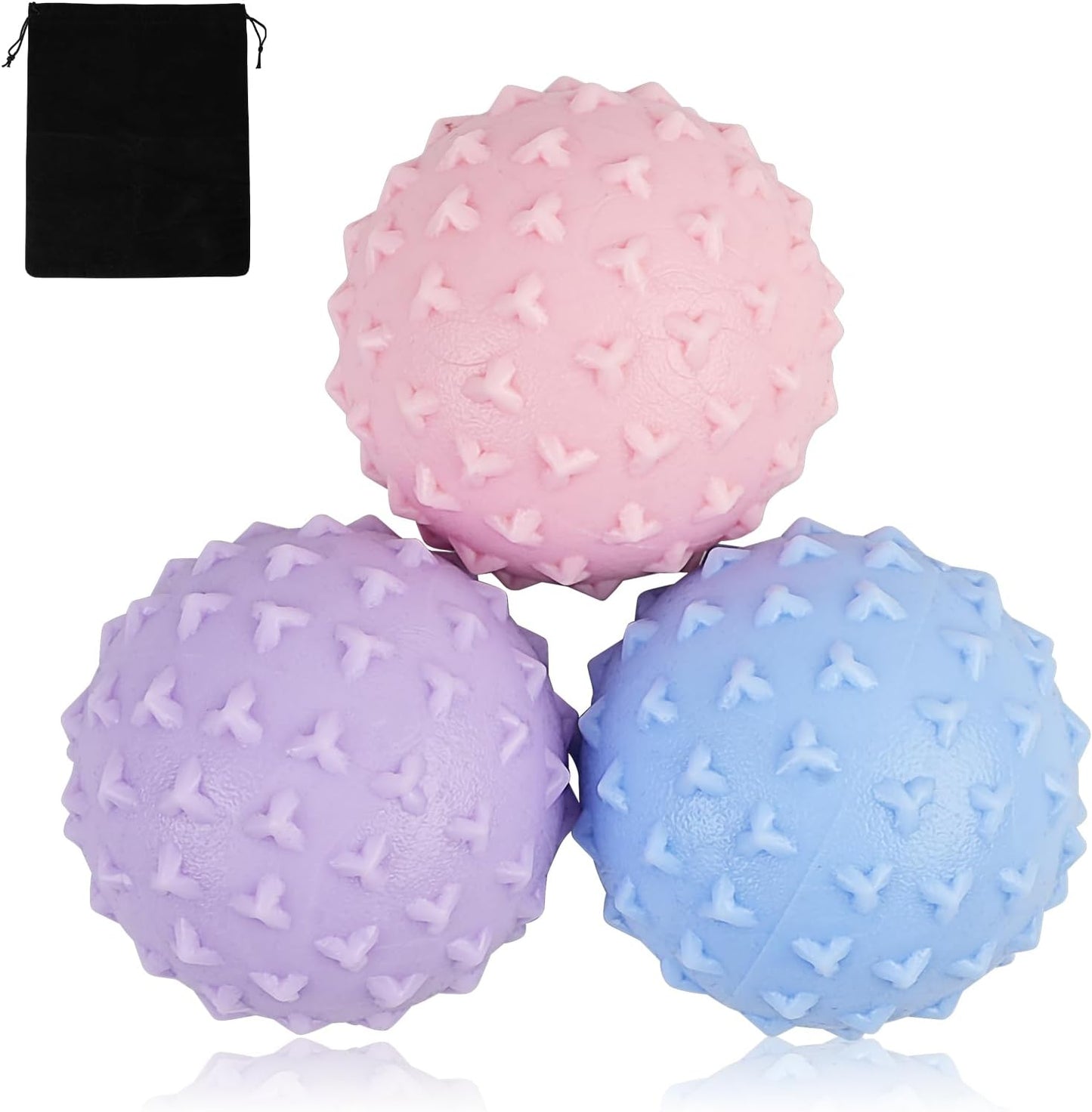 WOVTE Massage Lacrosse Ball for Sore Muscles, Shoulders, Neck, Back, Foot, Body, Deep Tissue, Trigger Point, Muscle Knots, Yoga and Myofascial Release (Blue)