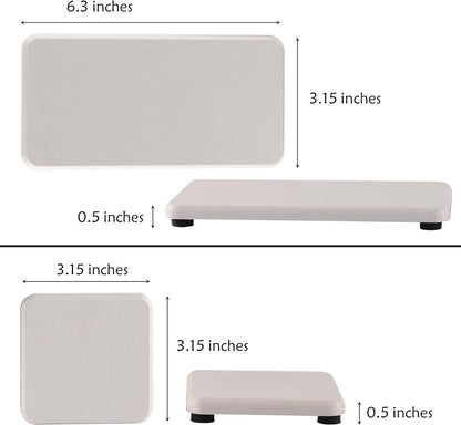 NiuYichee Set of 4 Water Absorbent Diatomite Coasters, Diatomaceous Earth Kitchen Soap Dish, Bathroom Trays, Water Absorbing Stone Used for Hand Soaps & Plants & Toiletries in The Modern Home