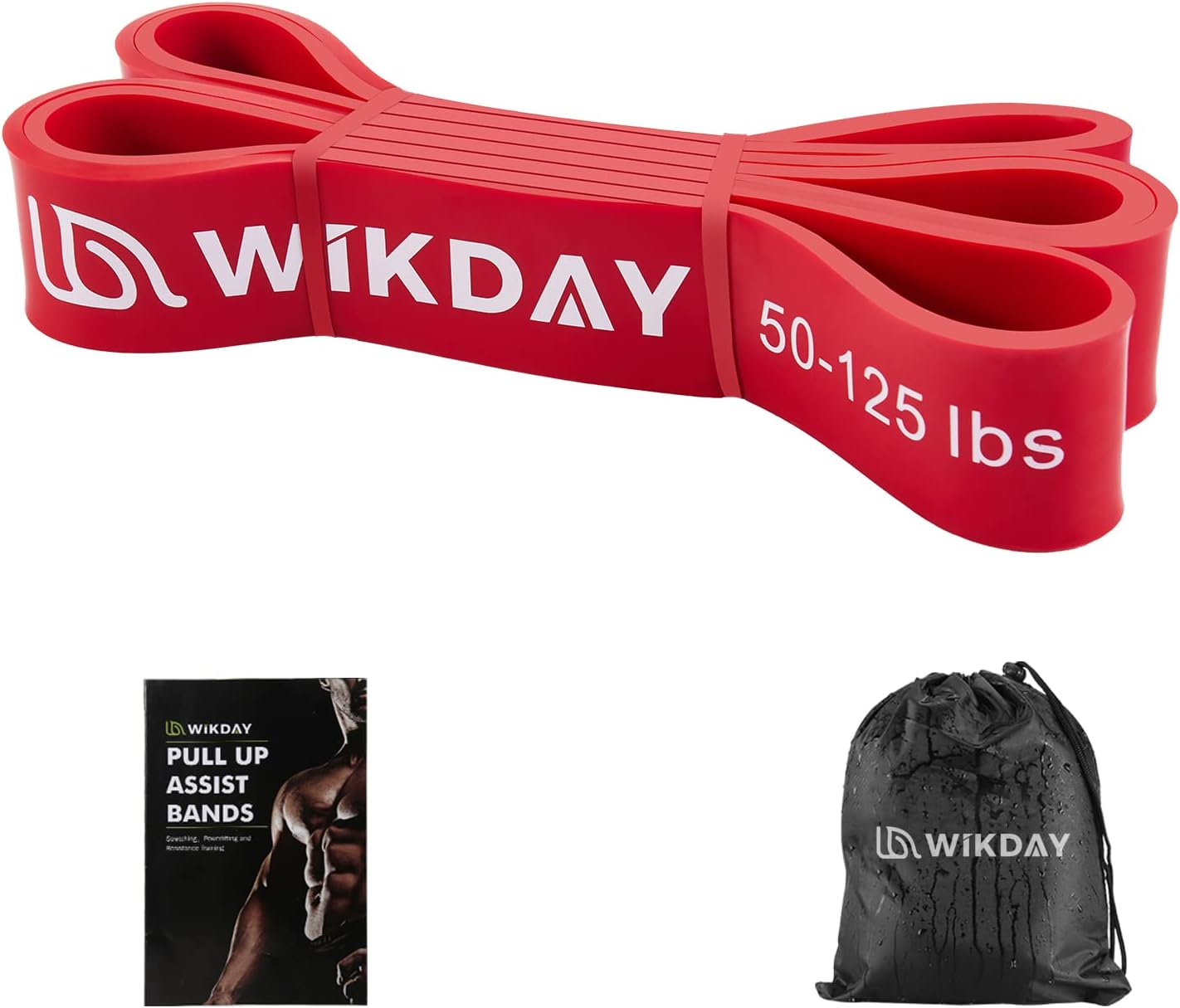 WIKDAY Resistance Bands for Working Out, Exercise Bands, Workout Bands, Pull Up Assistance Bands for Body Stretching Training Physical Therapy Muscle Training for Men & Women