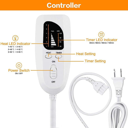 Heating Pad Electric Heat Pad, Hot Heated Pad,Multiple Temp and Timer Settings,Suitable for Shoulders, Neck, arms, Abdomen, Back, Legs, etc. (Silver Gray, 24"X12")