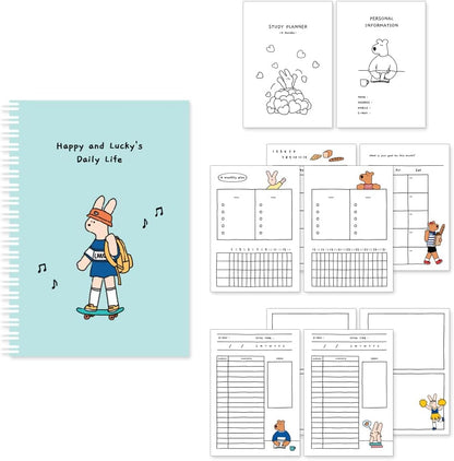 Monolike Basic B5 Monthly + Weekly Planner pad, A SET - Academic Planner, Weekly & Monthly Planner, To-do list, Note pad, Scheduler