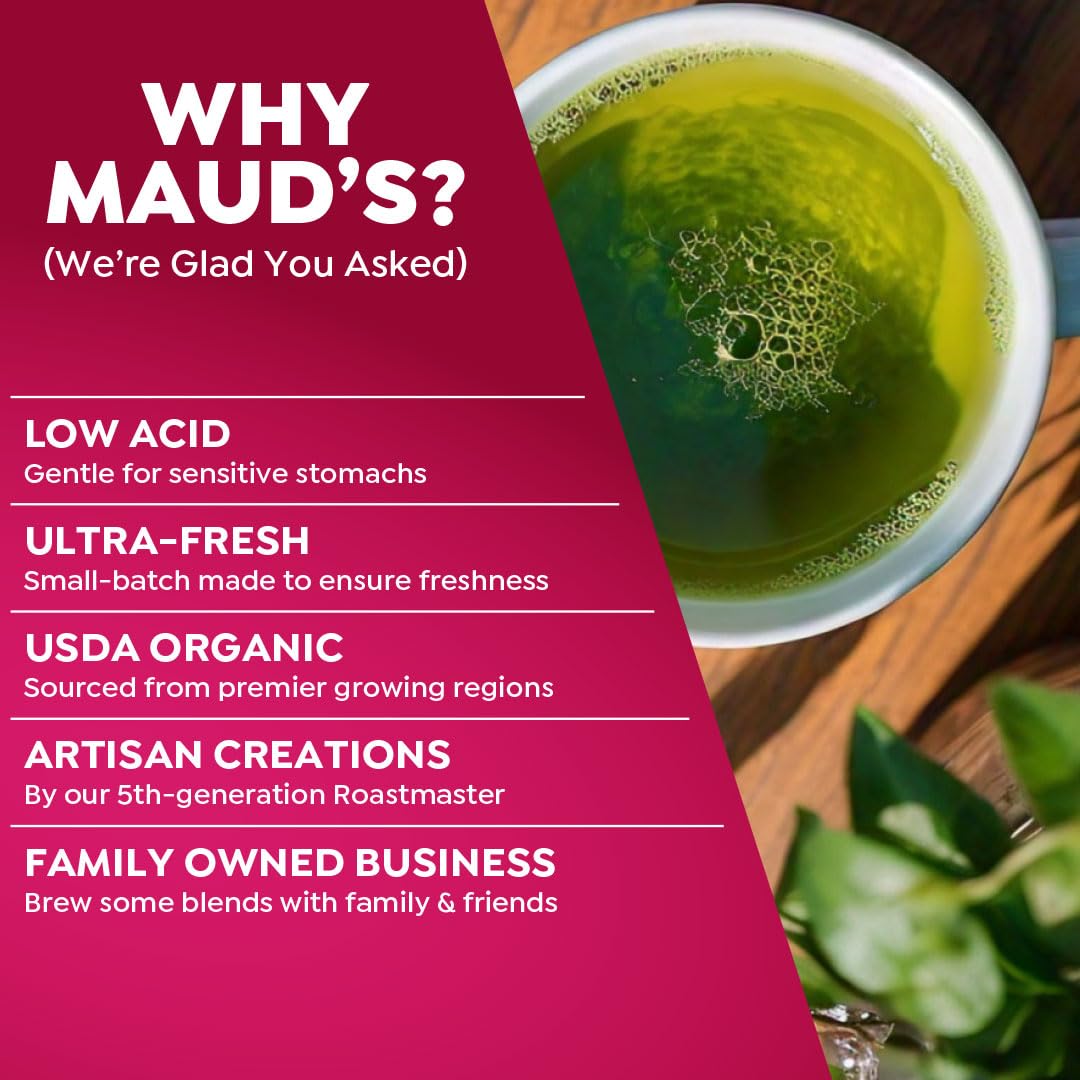 Maud's Organic Chamomile Lavender Tea Pods, 24 ct, Single Serve Pods – 100% Gourmet Blended Tea Leaves, Compatible with Keurig K Cups Maker