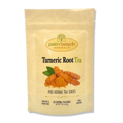 Palm Beach Medicinal Herbs - Turmeric Root Tea - Pure Herbal Tea Series, 30ct