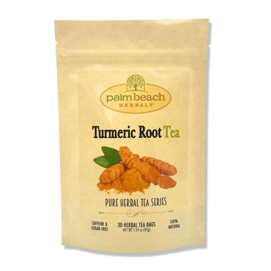 Palm Beach Medicinal Herbs - Turmeric Root Tea - Pure Herbal Tea Series, 30ct