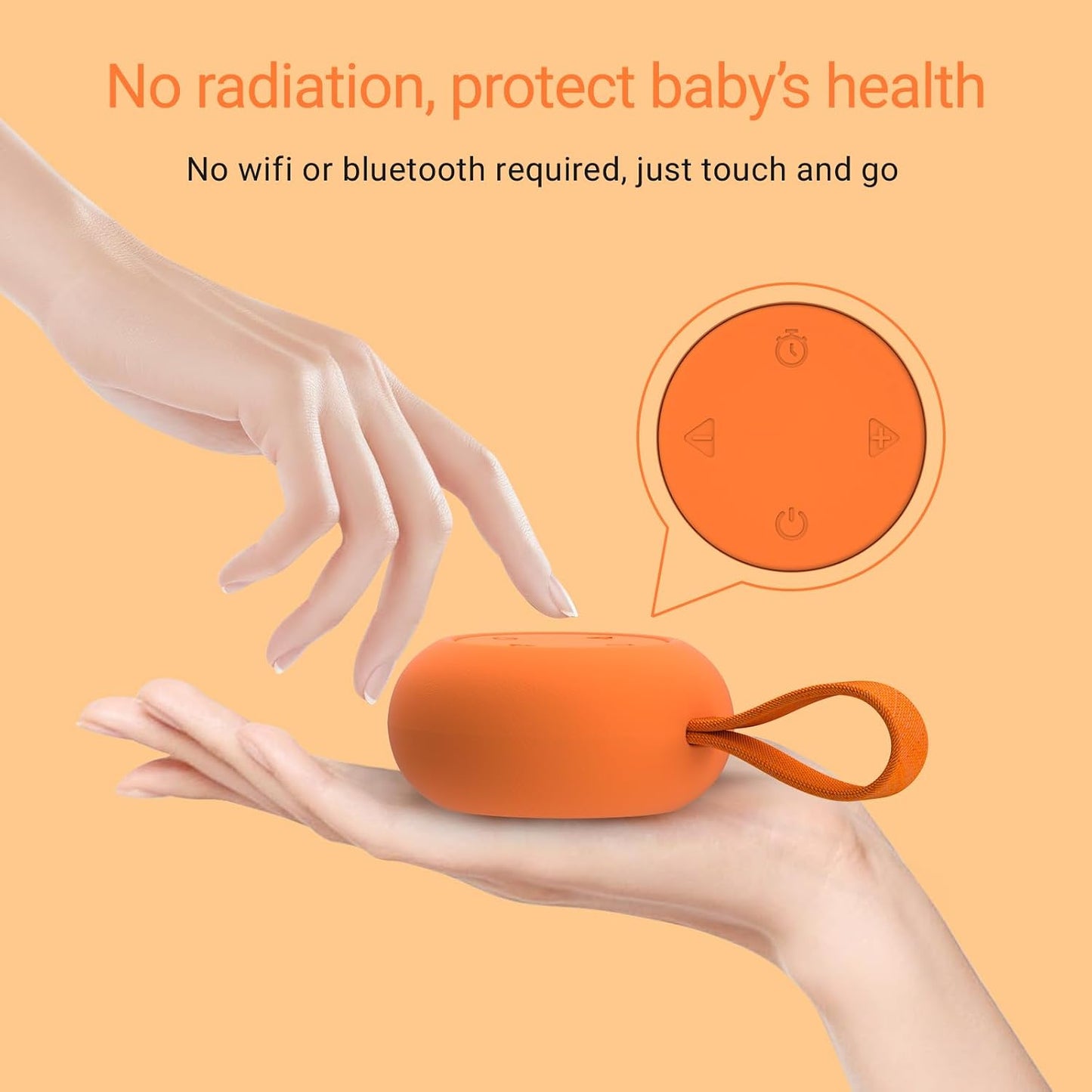 Portable Baby Sound Machine [White Noise for Babies Kids Adults][Timer Function][20 Soothing Sounds][Sleep Soother] 15 Hours Battery Life, Travel,Registry,Gifts,Shower,Clips on Baby Stroller