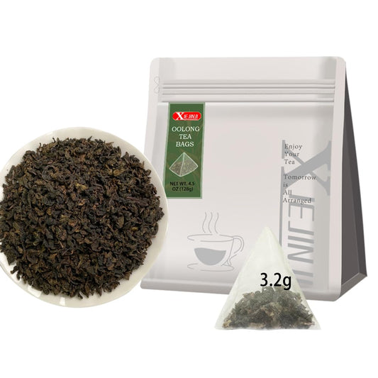 XIEJINJI Premium Oolong Tea Bags, 3.2g x 40 Count | High-Mountain, Sugar-Free, Low-Caffeine, Eco-Conscious Tea Bags