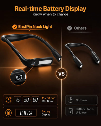 Reading Light, Rechargeable Neck Light, Stepless Dimming Book Light