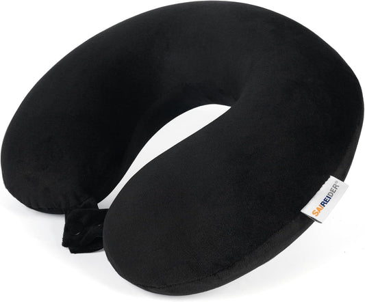 SAIREIDER Neck Pillows for Travel-Head Neck Support Travel Pillow for Traveling, Car, Home, Office Adjustable(Navy Blue)