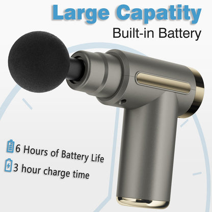cotsoco Massage Gun Deep Tissue for Pain Relief with 4 Massage Heads & 6 Speeds, Electric Mini Handheld Body Massager for Any Pain Relief, Best Gifts for Men and Mom