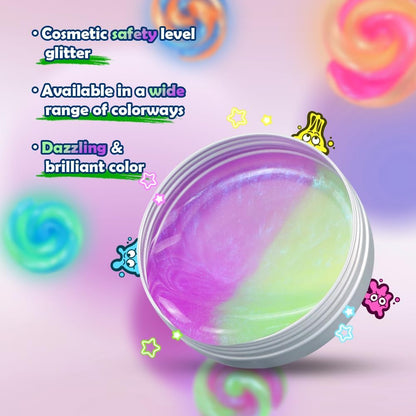 WATERELF Galaxy Putty Slime for Kids - Children's Day Gift, Fidget Sensory Artistic Therapy Putty Toys for Boys Girls Adults, Stress Relief Non-Sticky, 3.11 Inch 3.2 Oz – Golden/Red