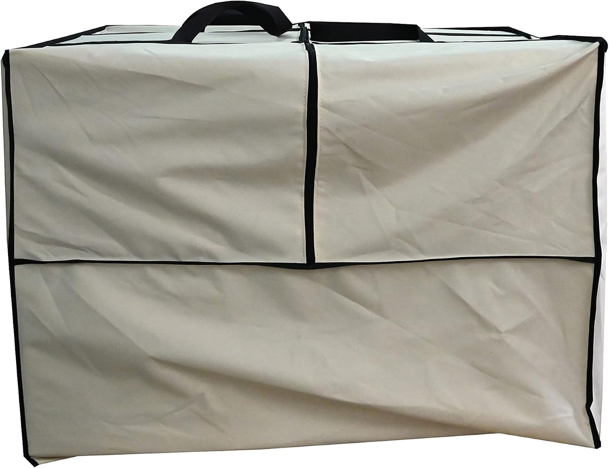 Outdoor Square Cushion/Cover Storage Bag, Protective Zippered Storage Bags with Handles, 32''L x 32''W x 24''H Black