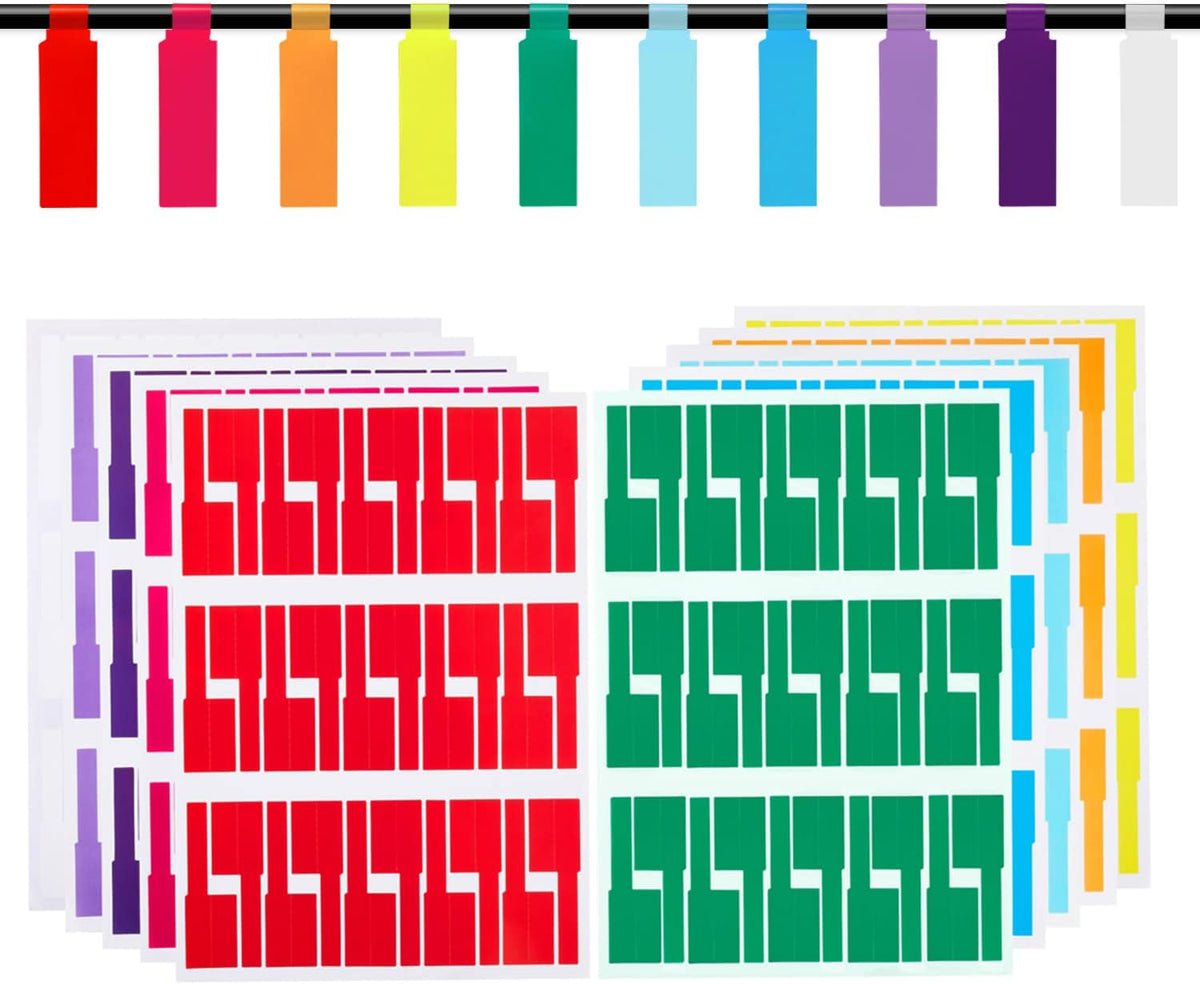 300 Pcs Cable Labels, JIQEZNL Premium 10 Colors Wire Labels Electrical